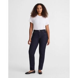 Madewell Tall Curvy Jules Slim Straight Jean Rinse Wash Dark Women 30 Tall NY654